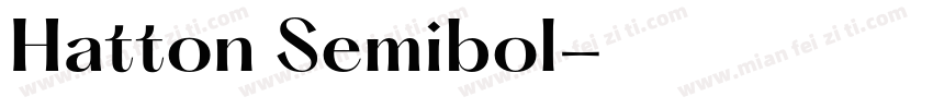 Hatton Semibol字体转换